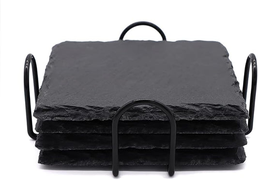 Square Slate Coasters - Set of 4