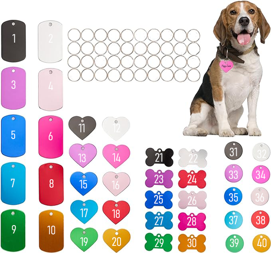Anodized Aluminum Animal Name Tags